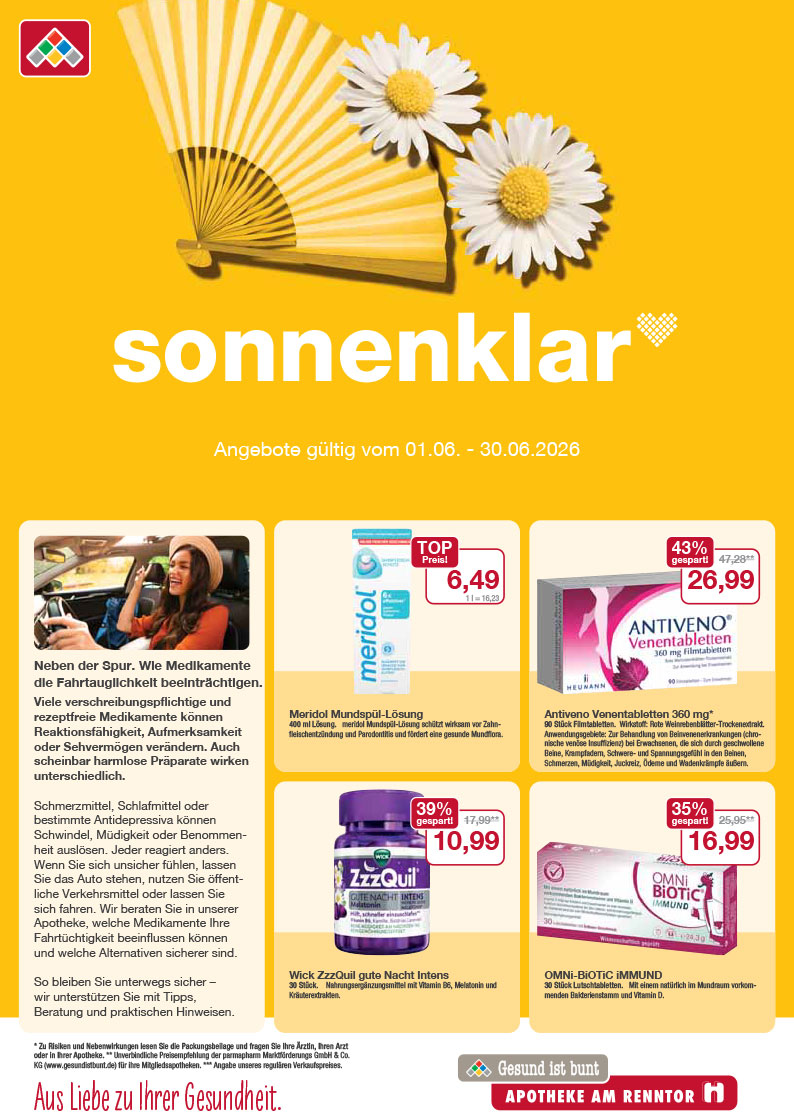 Flyer mit Juni-Angeboten Flyer mit Juni-Angeboten