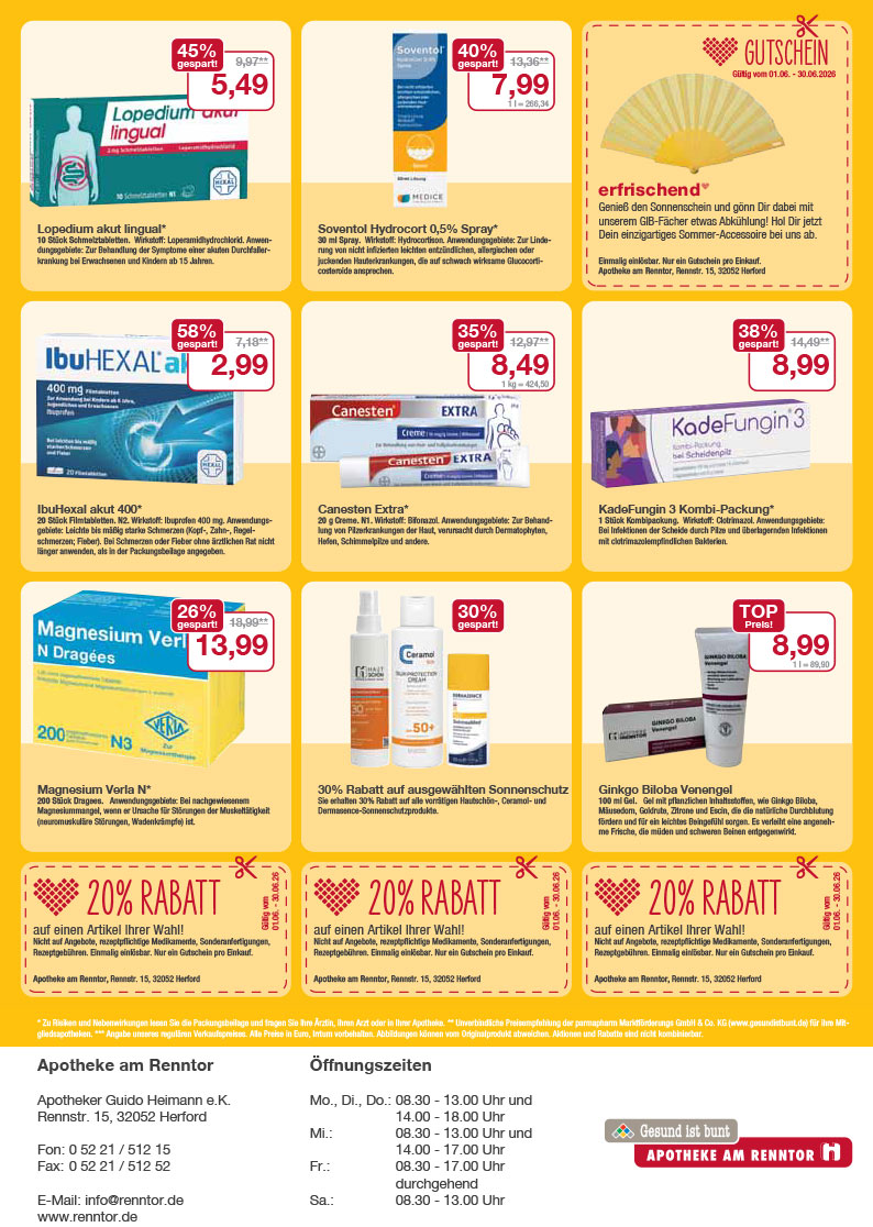 Flyer mit Juni-Angeboten Flyer mit Juni-Angeboten