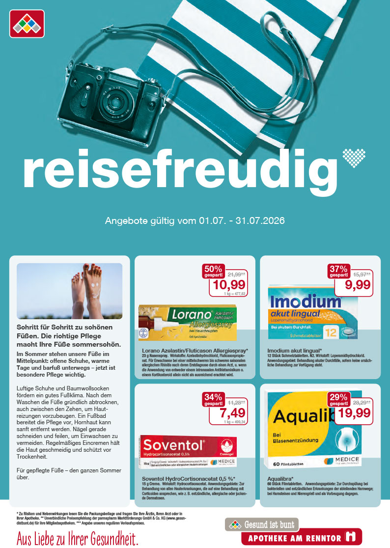 Flyer mit Juli-Angeboten Flyer mit Juli-Angeboten