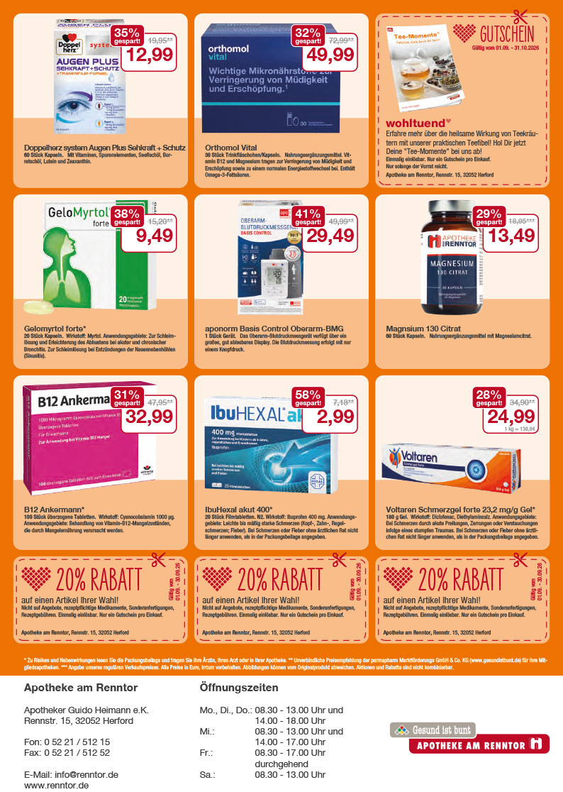 Flyer mit September-Angeboten Flyer mit September-Angeboten