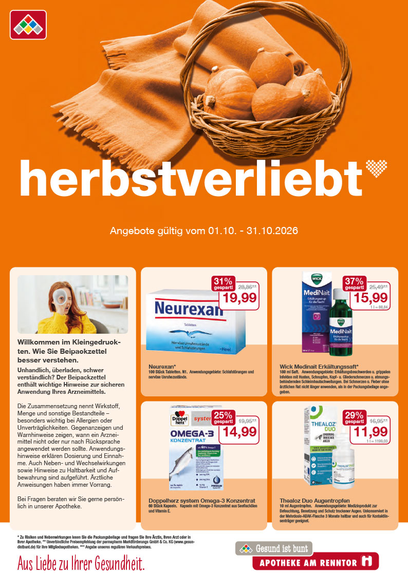 Flyer mit Oktober-Angeboten